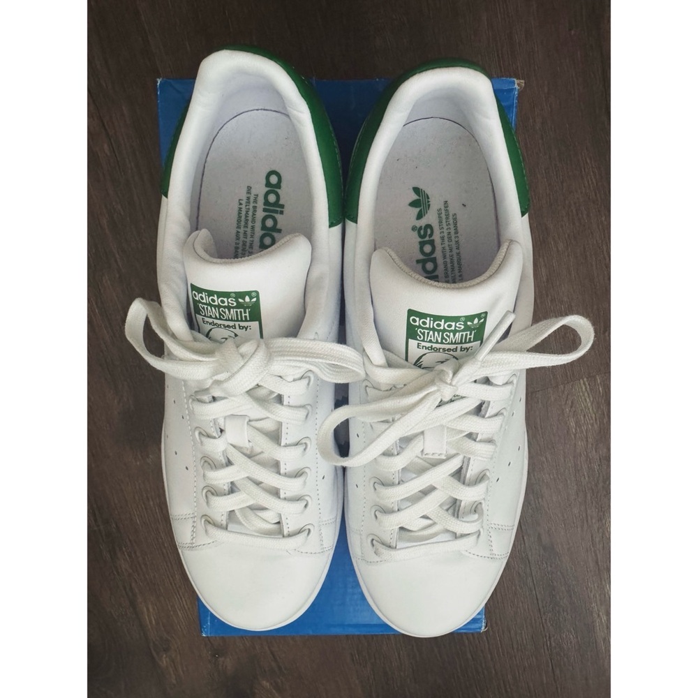Adidas Originals Stan Smith Sneakers in White and Green - Size 10 Women’s - Picture 2 of 5